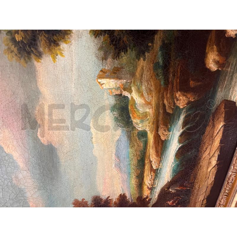 QUADRO 137*100 PAESAGGIO BUCOLICO NORD ITALIAN EPOCA | Mercatino dell'Usato Roma cinecitta' 2