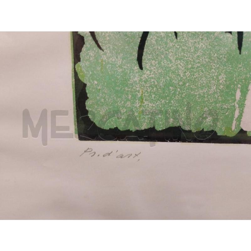 QUADRO LITOGRAFIA P.A. PRIMO ZEGLIO TRE UOMINI | Mercatino dell'Usato Roma cinecitta' 3