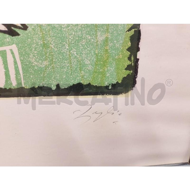 QUADRO LITOGRAFIA P.A. PRIMO ZEGLIO TRE UOMINI | Mercatino dell'Usato Roma cinecitta' 4