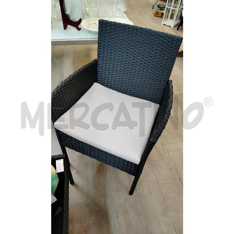 SALOTTO DA ESTERNO 4PZ MOD.RATTAN NERO  | Mercatino dell'Usato Roma cinecitta' 2