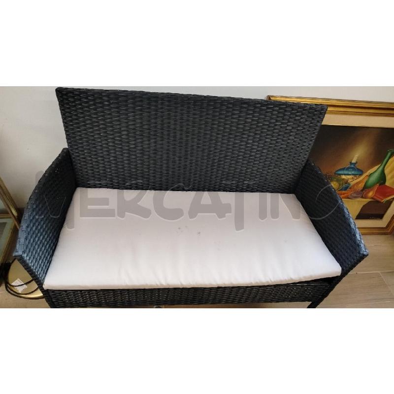 SALOTTO DA ESTERNO 4PZ MOD.RATTAN NERO  | Mercatino dell'Usato Roma cinecitta' 3
