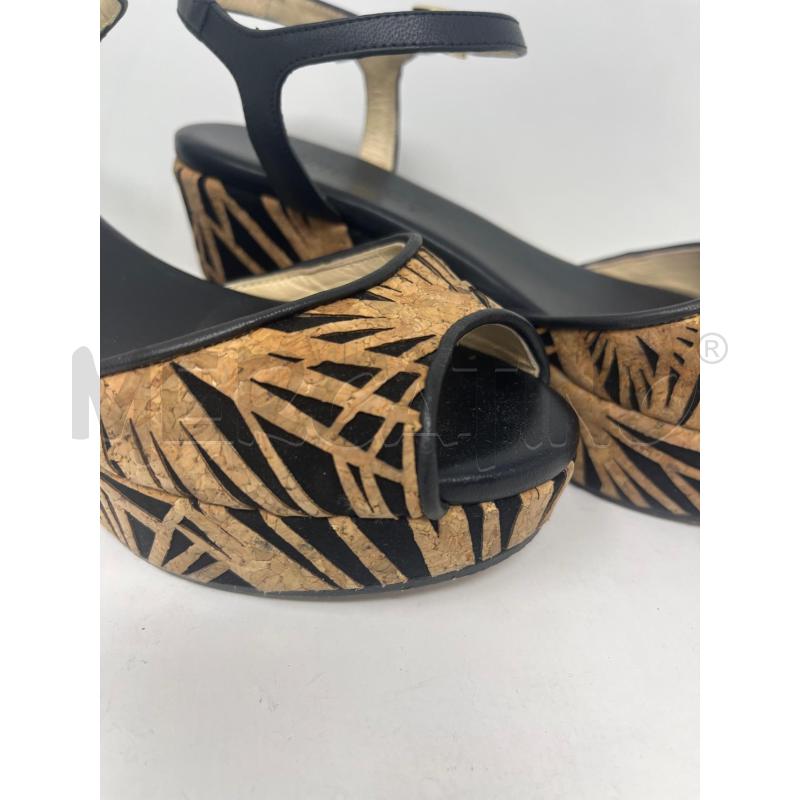 SANDALI DONNA JIMMY CHOO NERE RIGHE SUGHERO | Mercatino dell'Usato Roma cinecitta' 3