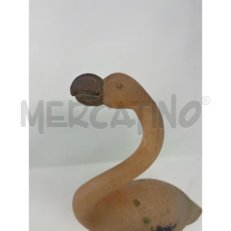 SCULTURA FENICOTTERO MURANO LUIGI MELLARA VETRO E BRONZO | Mercatino dell'Usato Roma cinecitta' 2