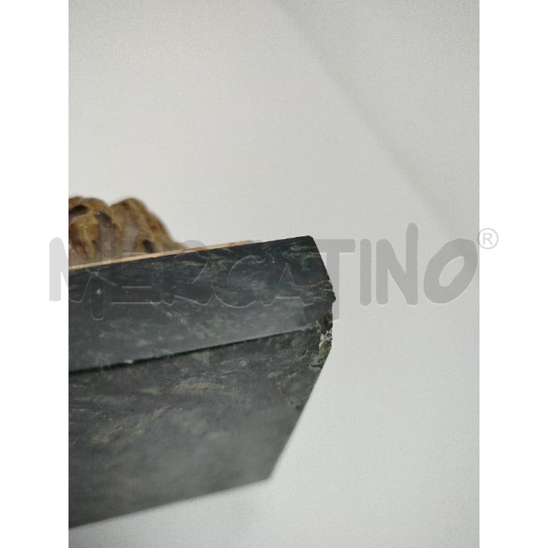 SCULTURA LEGNO INTARSIATA BASE MARMO | Mercatino dell'Usato Roma cinecitta' 2