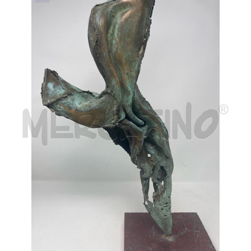 SCULTURA SANTE MONACHESI FERRO BASE PIETRA | Mercatino dell'Usato Roma cinecitta' 2