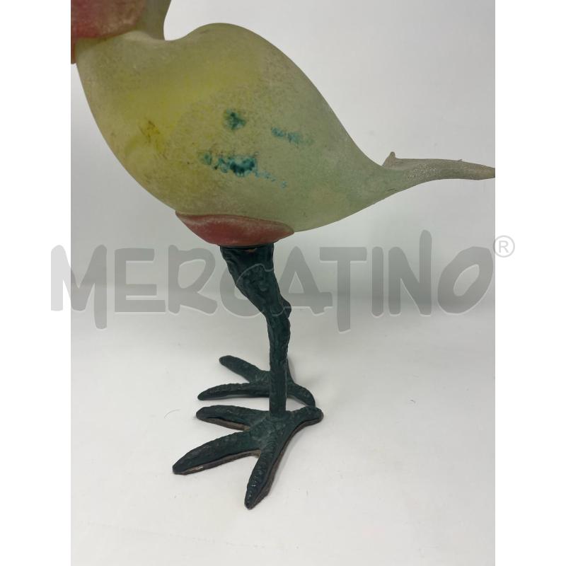 SCULTURA TUCANO MURANO LUIGI MELLARA VETRO E BRONZO | Mercatino dell'Usato Roma cinecitta' 3