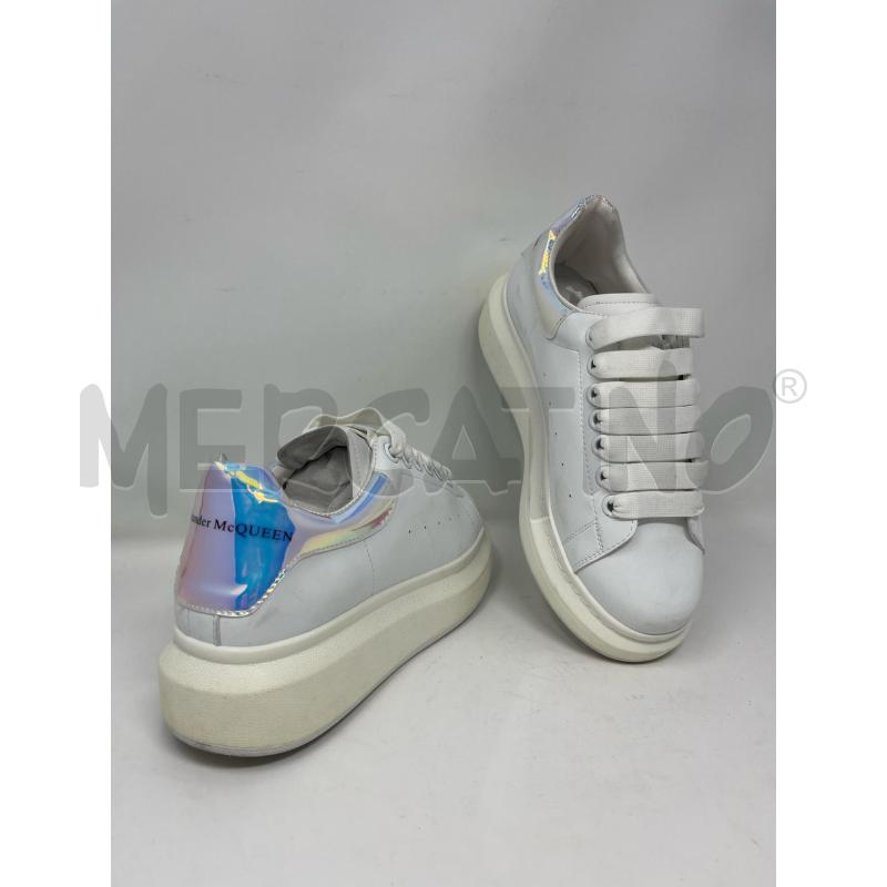 SNEAKERS DONNA ALEXANDER MCQUEEN BIANCHE DIETRO ROSA METALLIZZATO  | Mercatino dell'Usato Roma cinecitta' 1