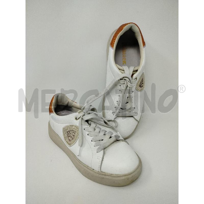SNEAKERS DONNA BLAUER BIANC PARTE ARANCIONE BRILL  | Mercatino dell'Usato Roma cinecitta' 1