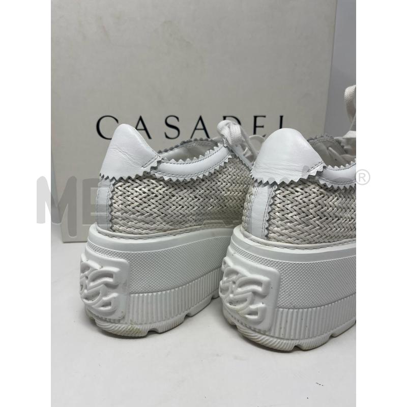 SNEAKERS DONNA CASADEI BIANCA CON LACCI E DETTAGLI INTRECCIATI | Mercatino dell'Usato Roma cinecitta' 2