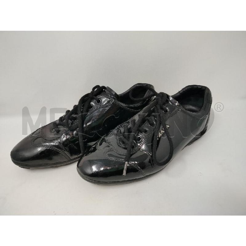 SNEAKERS DONNA PRADA NERE LUCIDO LOGO ARGENTAT LATO | Mercatino dell'Usato Roma cinecitta' 2