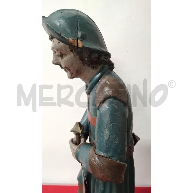 STATUA LEGNO CROCIATO ANTICA | Mercatino dell'Usato Roma cinecitta' 2