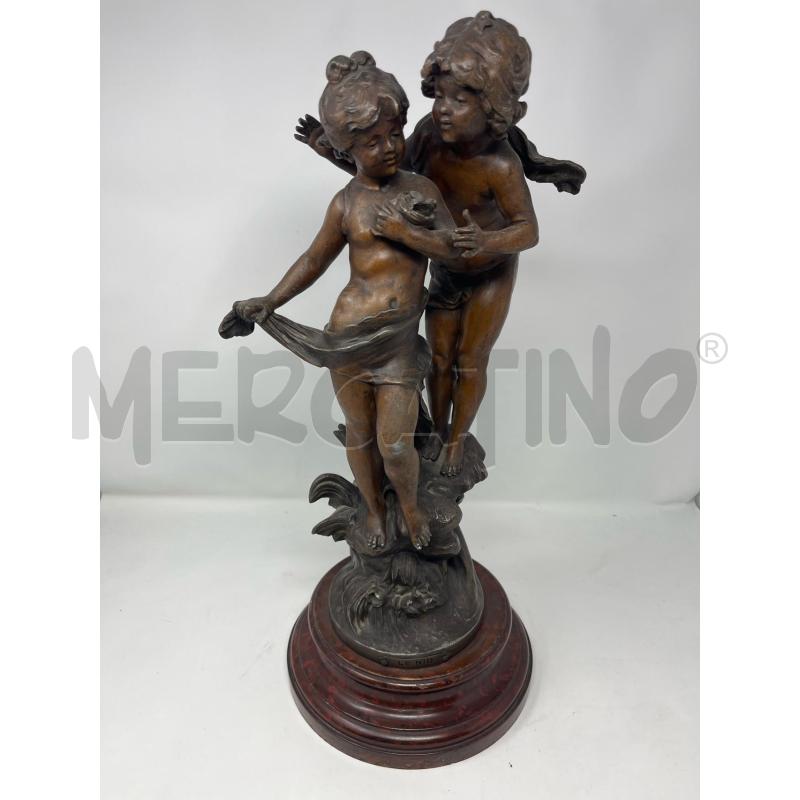 STATUA LE NID BRONZO AUGUST MOREAU  | Mercatino dell'Usato Roma cinecitta' 1
