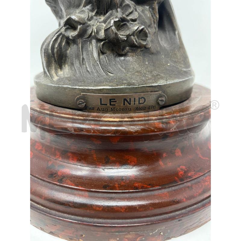 STATUA LE NID BRONZO AUGUST MOREAU  | Mercatino dell'Usato Roma cinecitta' 2