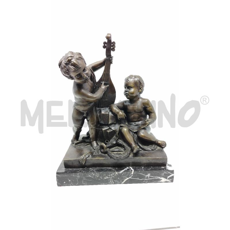 STATUA PIGALLE BORNZO BASE MARMO FANCIULLI | Mercatino dell'Usato Roma cinecitta' 1