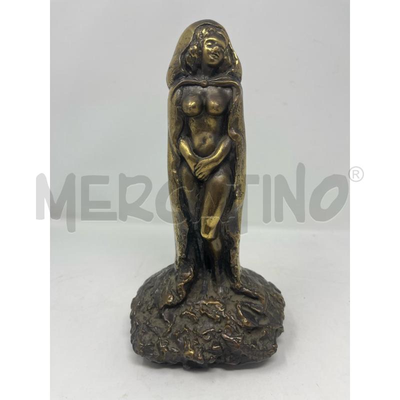 STATUETTA DONNA IN VESTI FALLICHE BRONZO/OTTONE  | Mercatino dell'Usato Roma cinecitta' 1