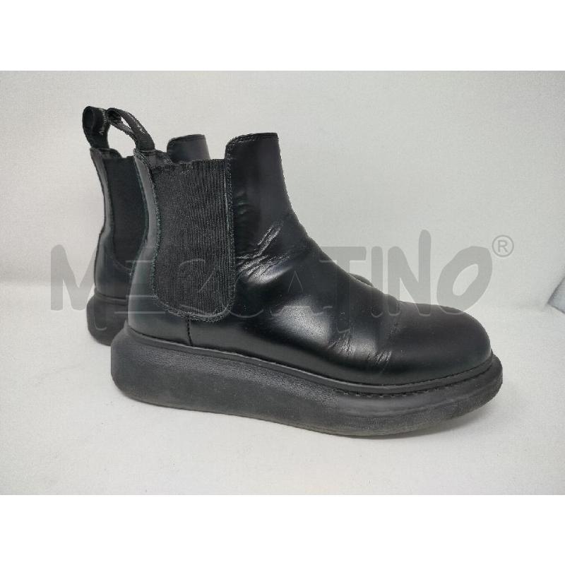 STIVALETTI DONNA ALEXANDER MC QUEEN ANKLE BOOTS NERE PELLE ELASTIC  | Mercatino dell'Usato Roma cinecitta' 2