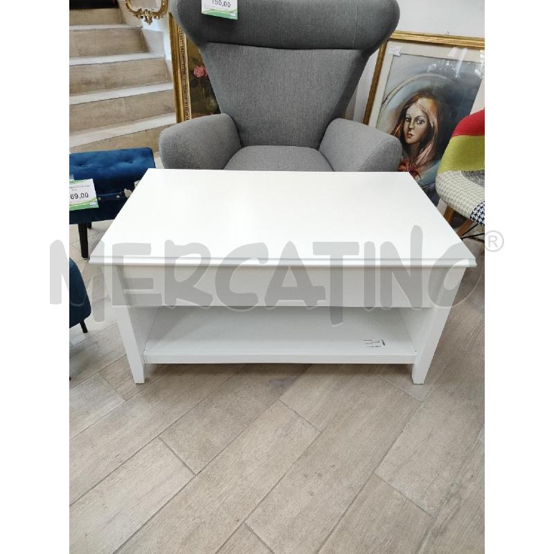 TAVOLINO CONTENITORE BIANCO RETT  | Mercatino dell'Usato Roma cinecitta' 2