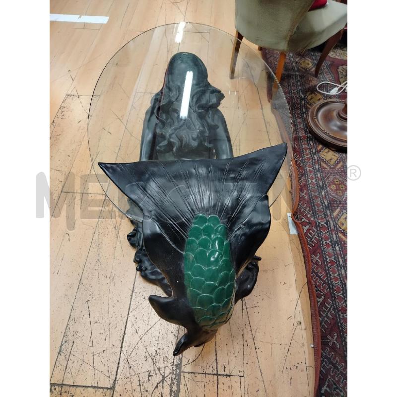 TAVOLINO DA CAFFÈ SCULTURA SIRENA RESINA | Mercatino dell'Usato Roma cinecitta' 4