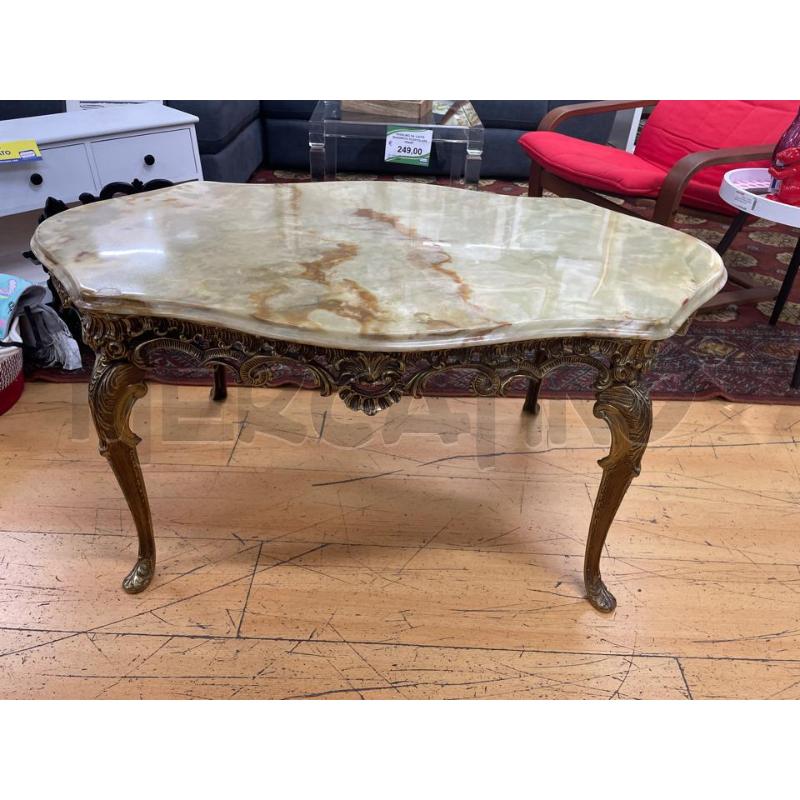 TAVOLINO OTTONE PIANO ONICE | Mercatino dell'Usato Roma cinecitta' 1