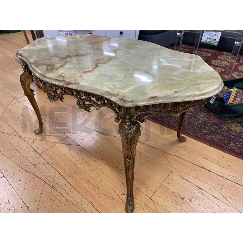 TAVOLINO OTTONE PIANO ONICE | Mercatino dell'Usato Roma cinecitta' 3