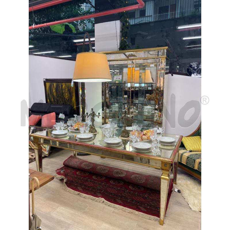 TAVOLO RETTANGOLARE PIANO SPECCHIO BORDO LEGNO | Mercatino dell'Usato Roma cinecitta' 5