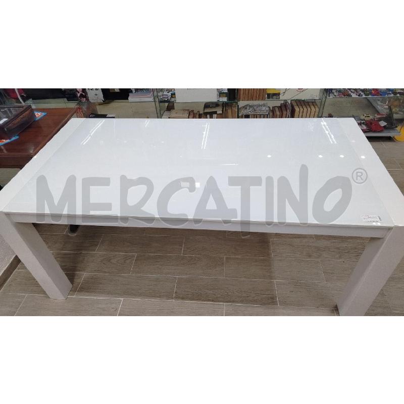 TAVOLO RETT BIANCO VETRO ALL | Mercatino dell'Usato Roma cinecitta' 2