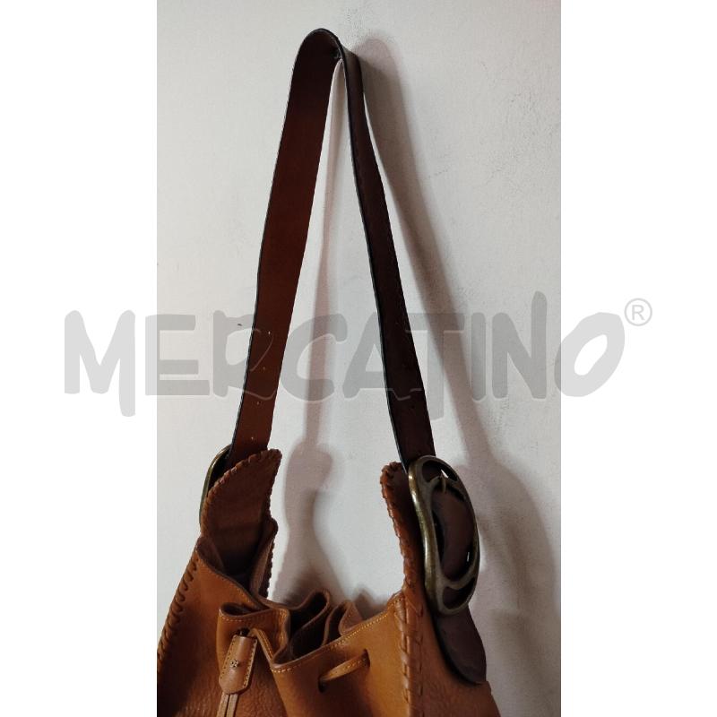 TRACOLLA DONNA DSQUARED2 CUOIO CARAMELLO LACCI NAPPE | Mercatino dell'Usato Roma cinecitta' 3
