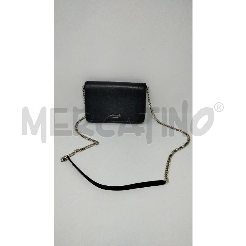 TRACOLLA DONNA KATE SPADE NERA PELLE CATENA | Mercatino dell'Usato Roma cinecitta' 1
