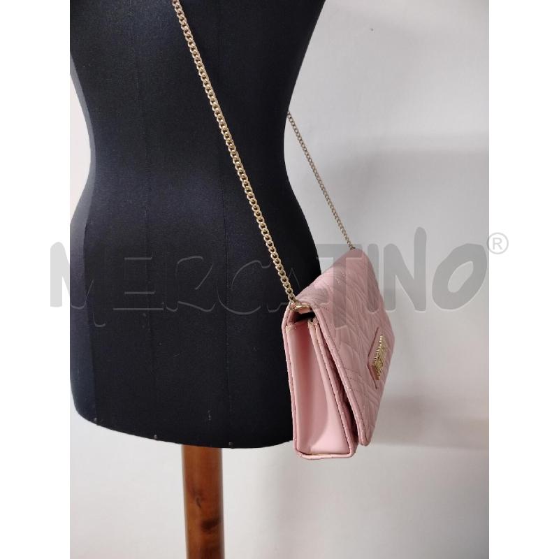 TRACOLLA DONNA LOVE MOSCHINO ROSA ROMBI CATENA DORATA | Mercatino dell'Usato Roma cinecitta' 3