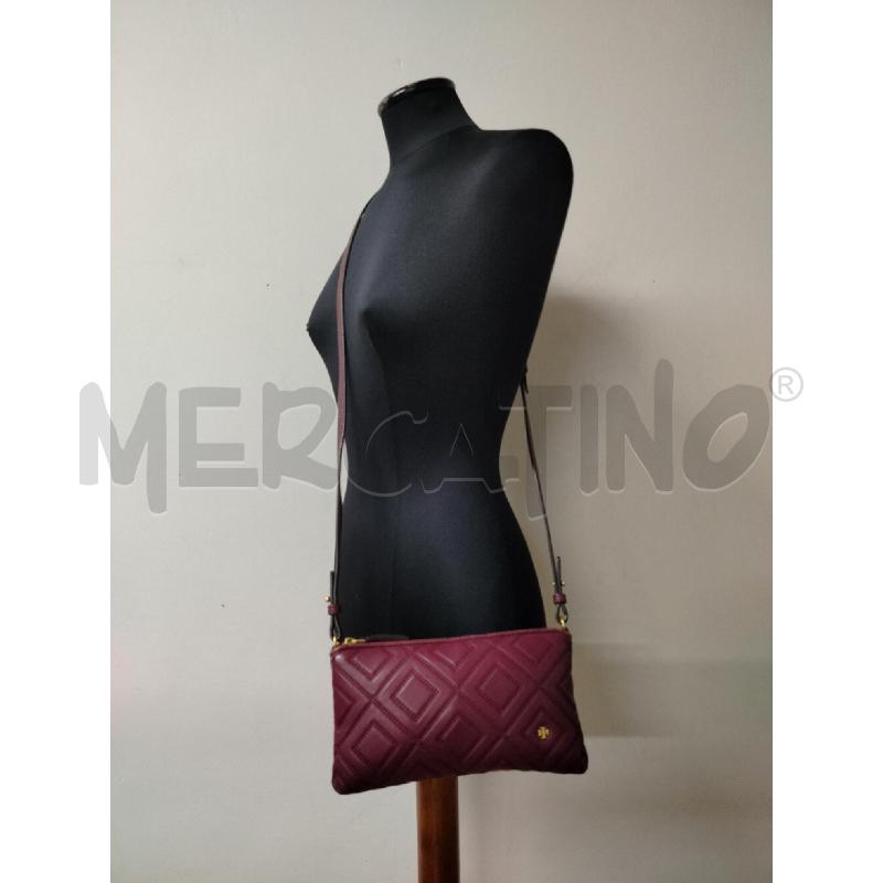 TRACOLLA DONNA TORY BURCH BORDEAUX LOGO DOR | Mercatino dell'Usato Roma cinecitta' 1