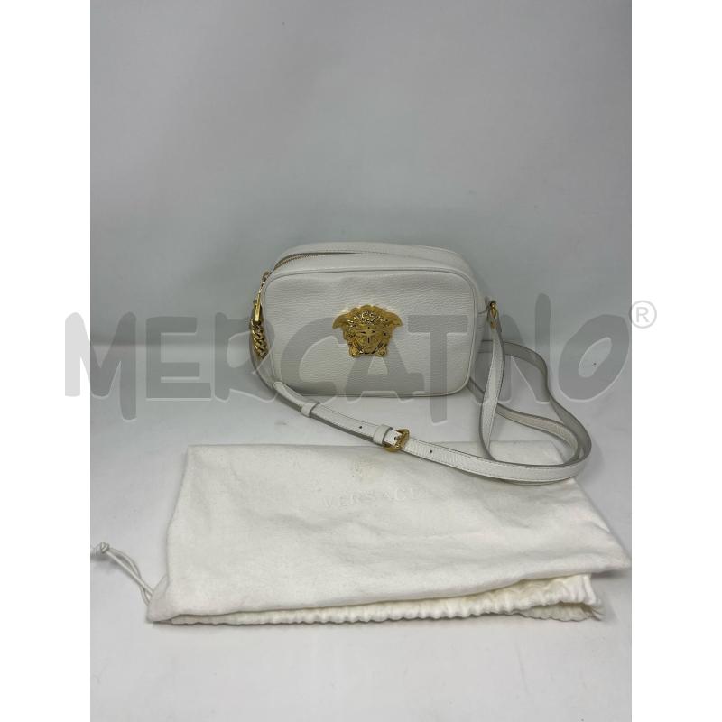 TRACOLLA DONNA VERSACE PELLE BIANCA TESTA MEDUSA | Mercatino dell'Usato Roma cinecitta' 1