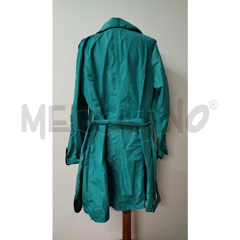 TRENCH DONNA DIEGO VERDE ACQUA SATIN | Mercatino dell'Usato Roma cinecitta' 2