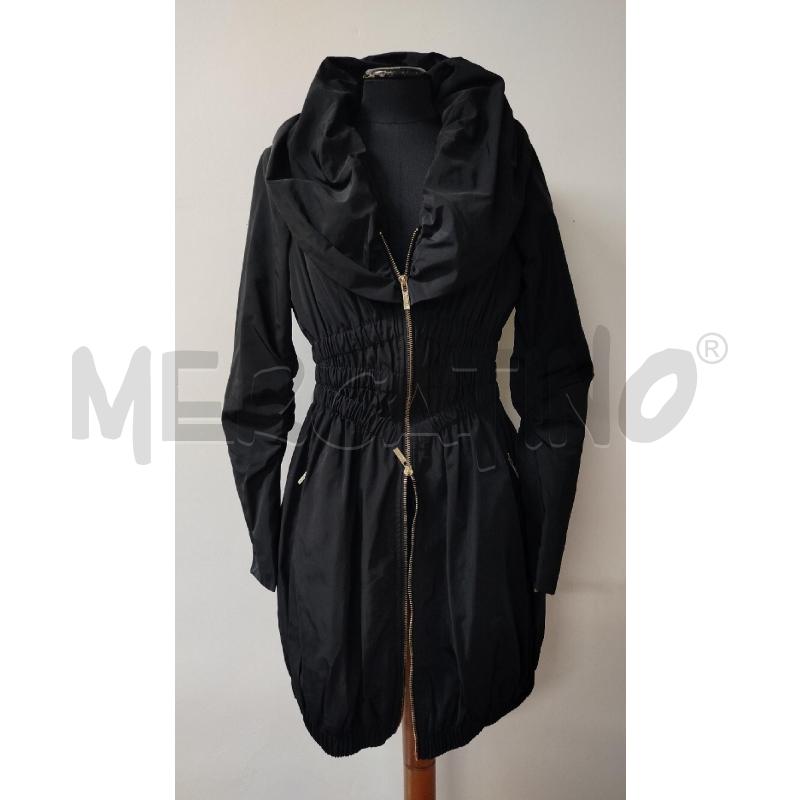 TRENCH DONNA ELISABETTA FRANCHI NERO ZIP DORATA | Mercatino dell'Usato Roma cinecitta' 1