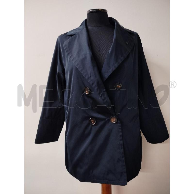 TRENCH DONNA WEEKEND MAX MARA BLU SCURO CORTO | Mercatino dell'Usato Roma cinecitta' 1