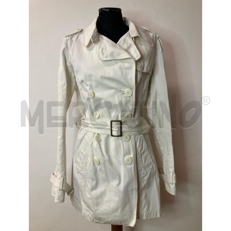 TRENCH DONNA WOOLRICH BIANCO DOPPIOPETTO | Mercatino dell'Usato Roma cinecitta' 1