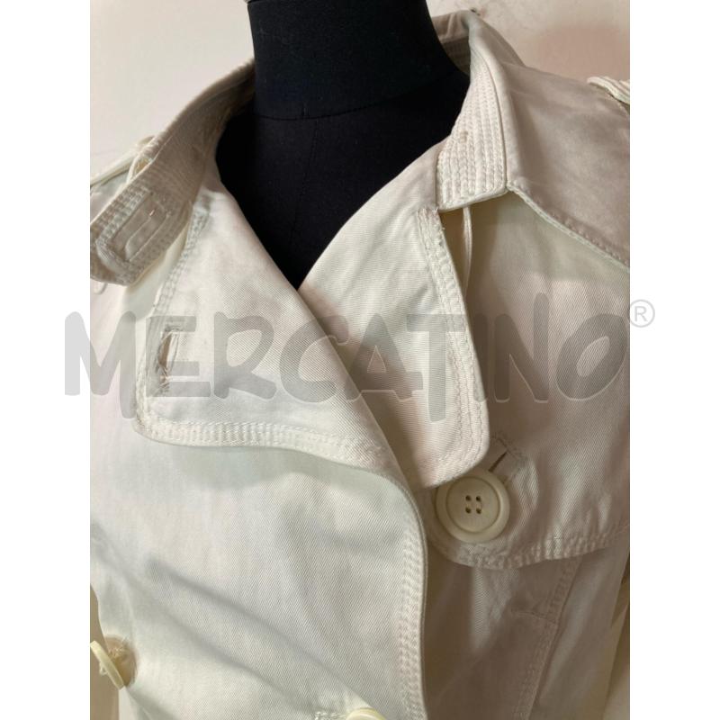 TRENCH DONNA WOOLRICH BIANCO DOPPIOPETTO | Mercatino dell'Usato Roma cinecitta' 3