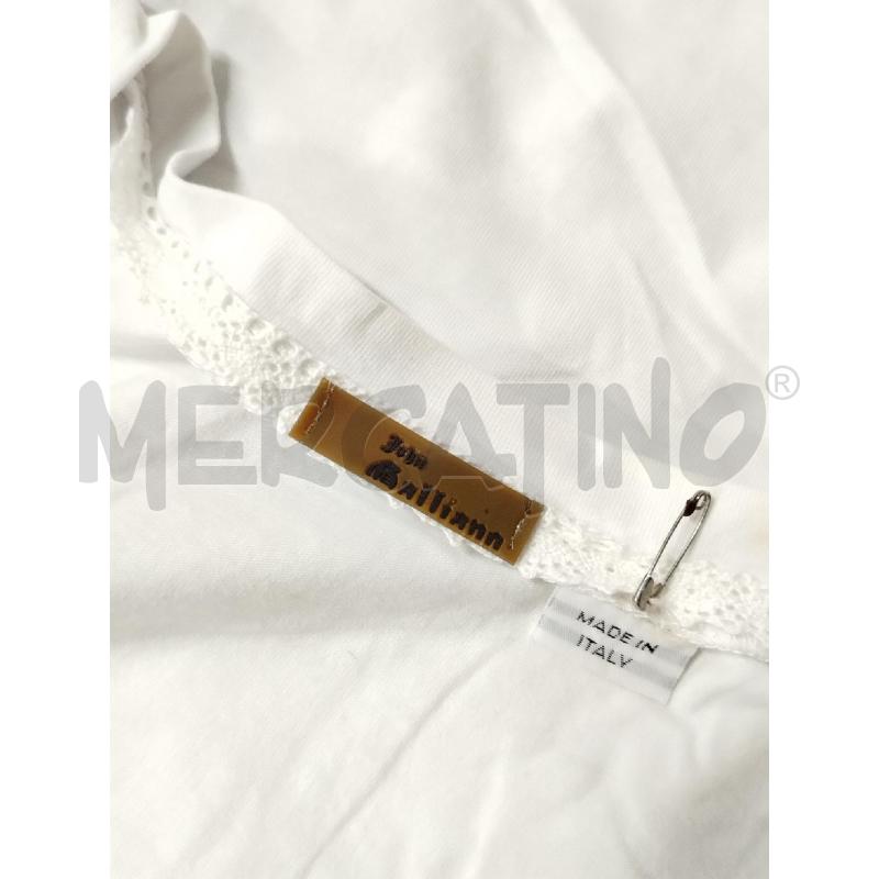 T SHIRT DONNA JOHN GALLIANO BIANCA STAMPA BOTTONI NERI | Mercatino dell'Usato Roma cinecitta' 3