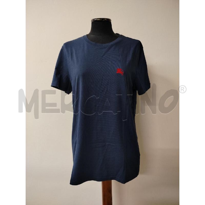 T SHIRT UOMO BURBERRY BLU SCURO LOG ROSS | Mercatino dell'Usato Roma cinecitta' 1
