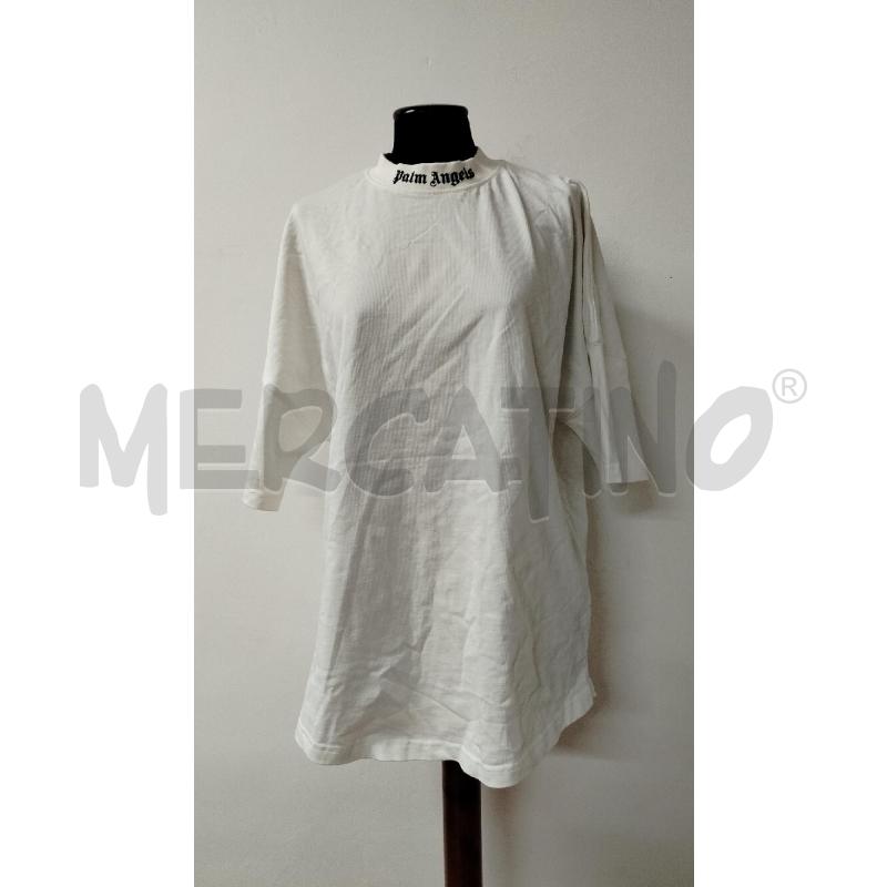 T SHIRT UOMO PALM ANGELS BIANCA LOGO NERO | Mercatino dell'Usato Roma cinecitta' 1