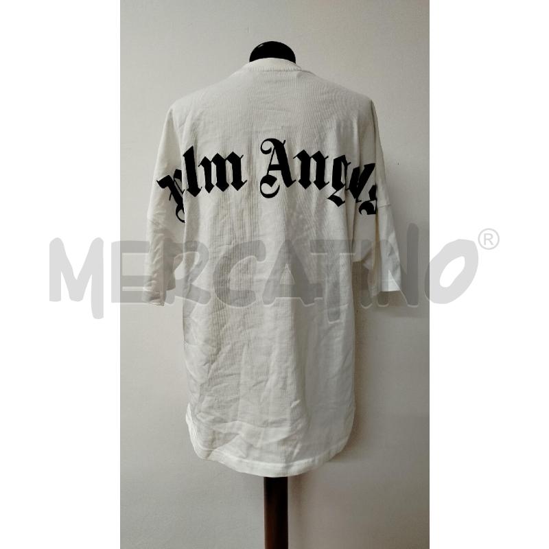 T SHIRT UOMO PALM ANGELS BIANCA LOGO NERO | Mercatino dell'Usato Roma cinecitta' 2