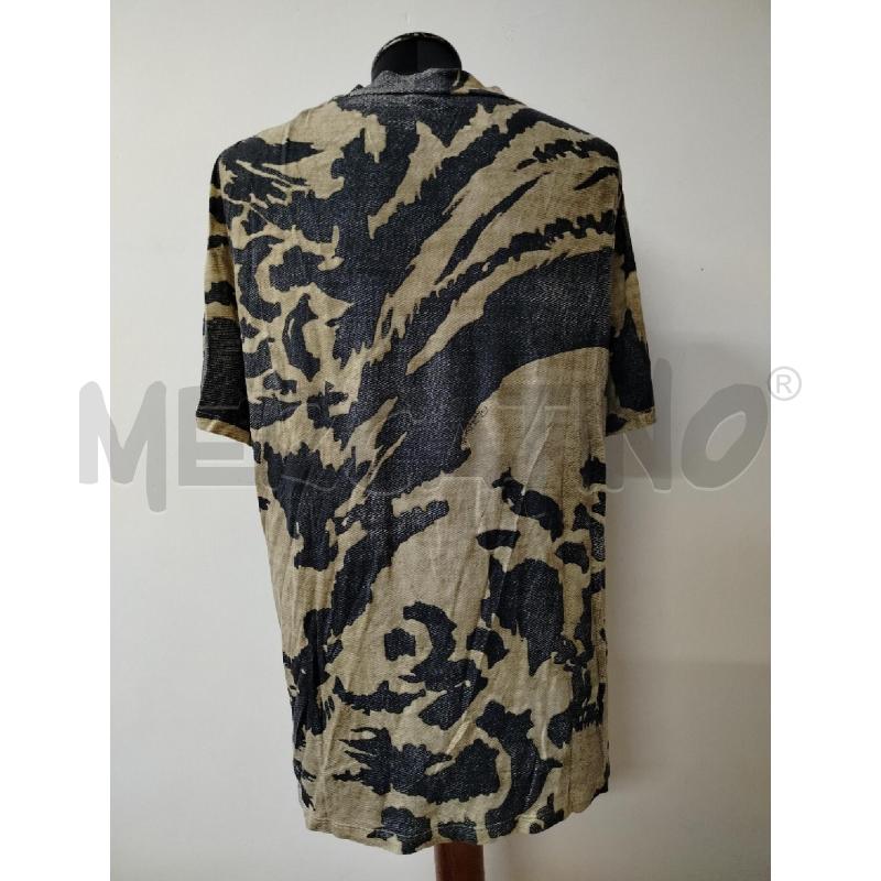 T SHIRT UOMO ROBERTO CAVALLI BEIGE UCCELLO NERO GRIGIO | Mercatino dell'Usato Roma cinecitta' 2