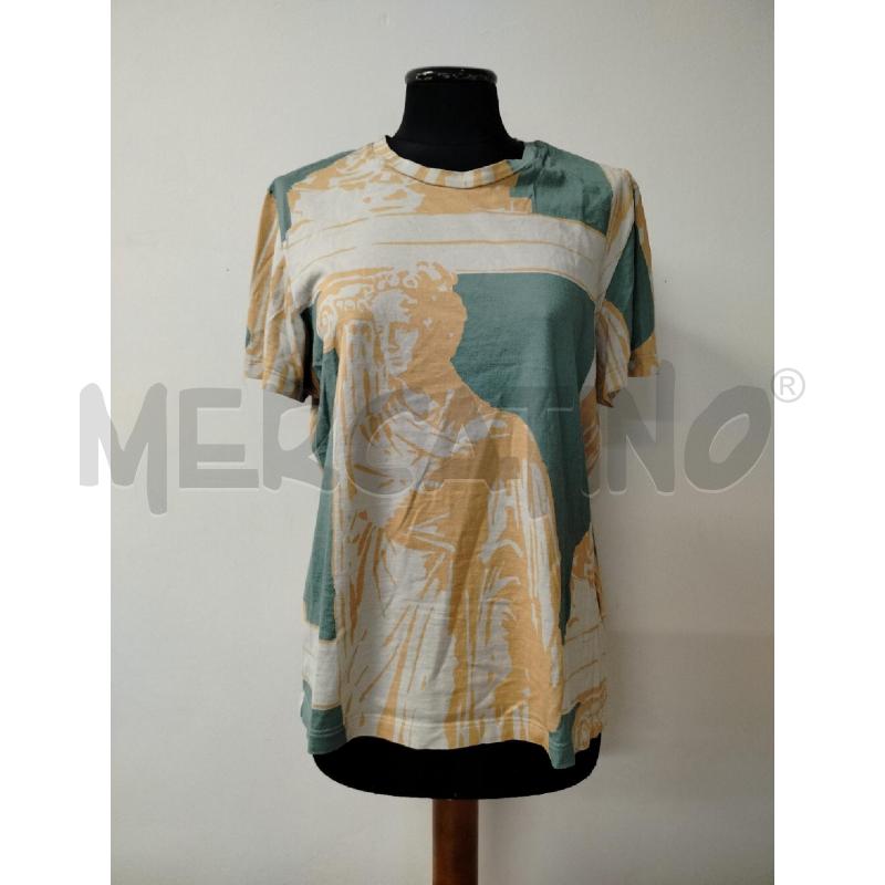 T SHIRT UOMO SALVATORE FERRAGAMO VERDE STATUA ARANCIONE | Mercatino dell'Usato Roma cinecitta' 1