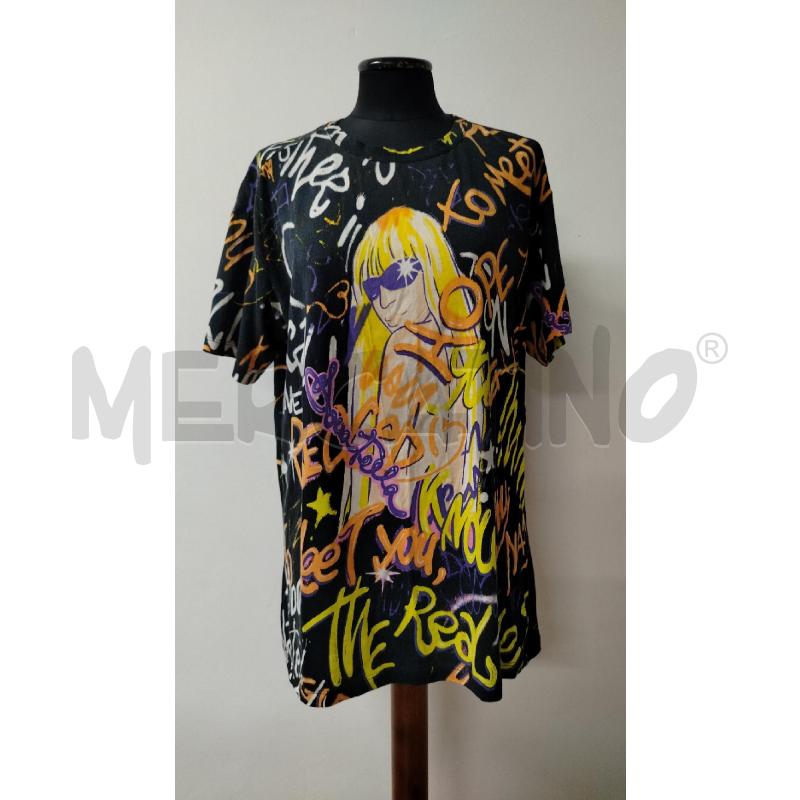 T SHIRT VERSACE STAMPA DONATELLA STREET ART | Mercatino dell'Usato Roma cinecitta' 1