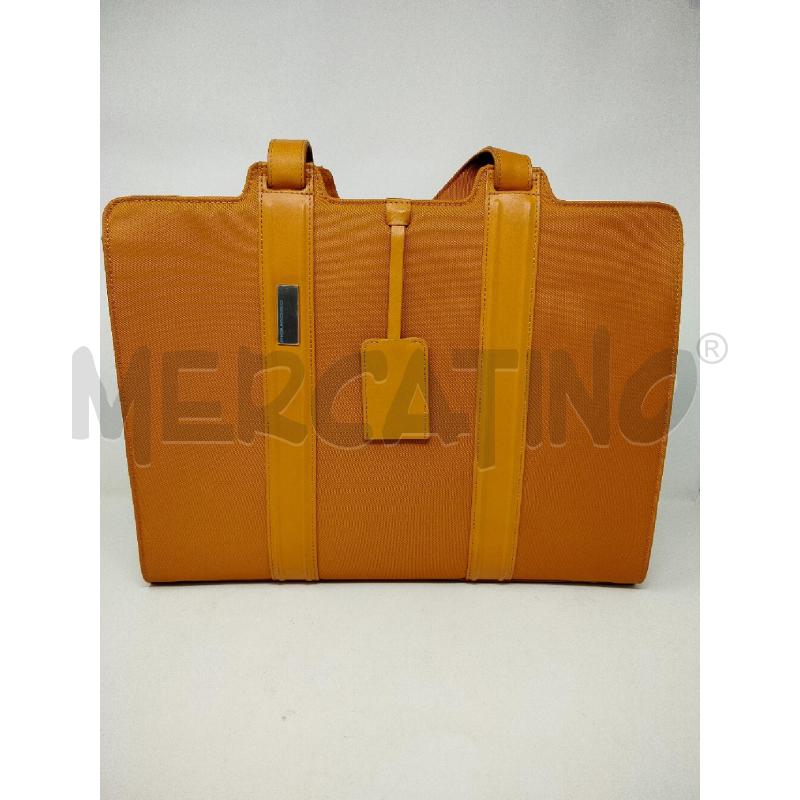 VALIGETTA PELLE PIQUADRO NYLON ARANCIO | Mercatino dell'Usato Roma cinecitta' 1