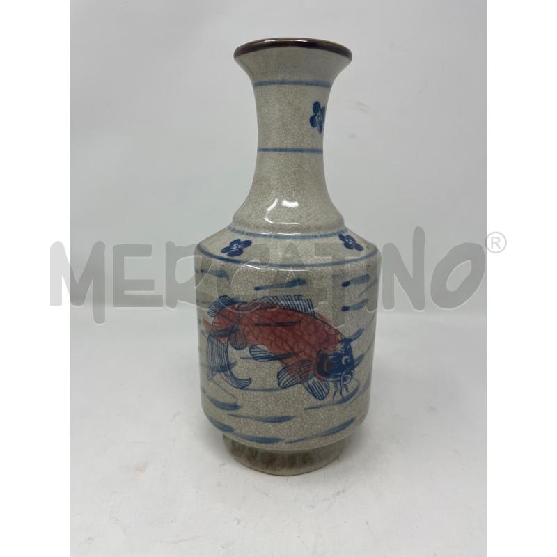 VASO CINESE AD AMPOLLA DISEGNO CARPA | Mercatino dell'Usato Roma cinecitta' 1