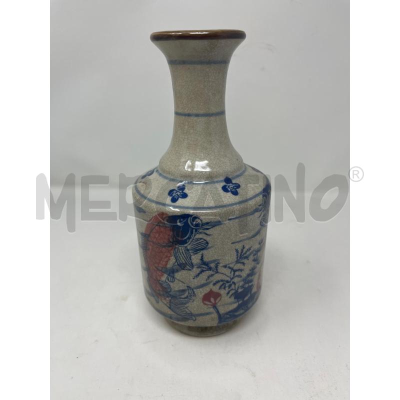 VASO CINESE AD AMPOLLA DISEGNO CARPA | Mercatino dell'Usato Roma cinecitta' 2