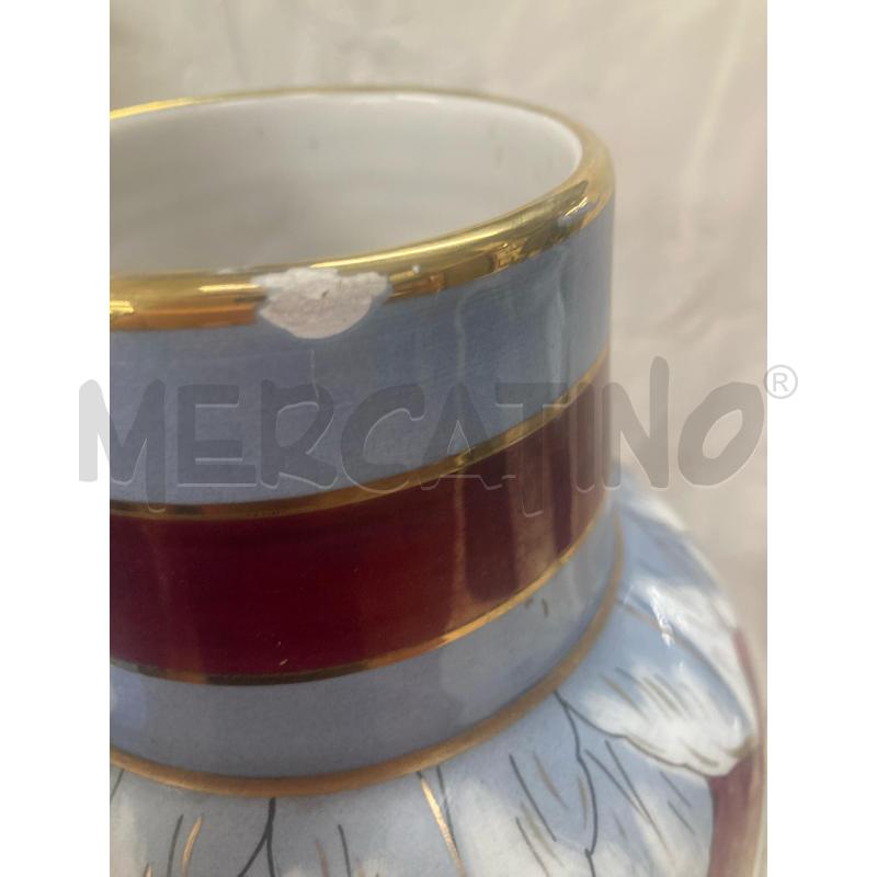 VASO SESTO FIORENTINO CER A LUSTRO FOGLIE BIANC BORDEAUX  | Mercatino dell'Usato Roma cinecitta' 2