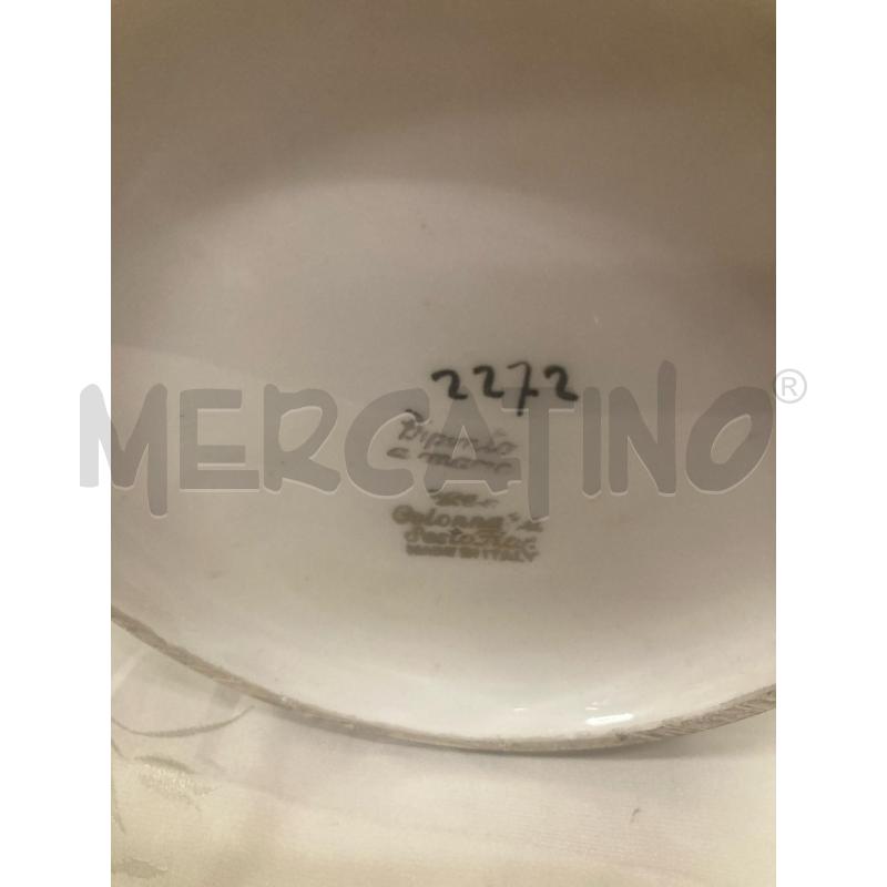 VASO SESTO FIORENTINO CER A LUSTRO FOGLIE BIANC BORDEAUX  | Mercatino dell'Usato Roma cinecitta' 3