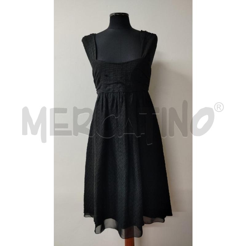 VESTITO DONNA ARMANI COLLEZIONI NERO RICAMI ROMBI ONDULATI | Mercatino dell'Usato Roma cinecitta' 1