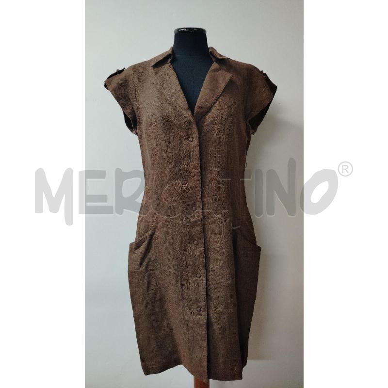 VESTITO DONNA CLASS ROBERTO CAVALLI MARRONE BOTTONI  DAVANTI | Mercatino dell'Usato Roma cinecitta' 1